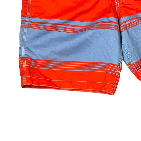 Gap‎ Striped Boardshort Hi-Rise Pockets Hybrid Tie Waist Swim Trunks Men Large - Picture 3 of 8